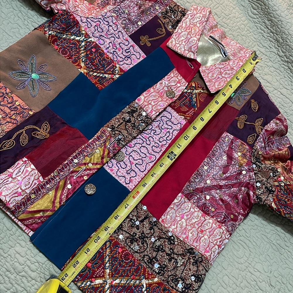 Draper And Damon’s Patchwork Metallic Brocade And… - image 6